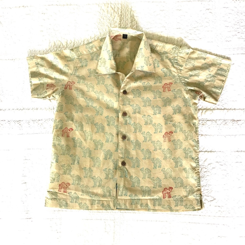Juli Raja Hand Block Printed Boys Button Down